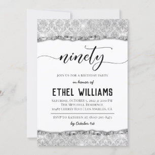 Invitation Anniversaire De Diamant Quatre-Vingt-Di