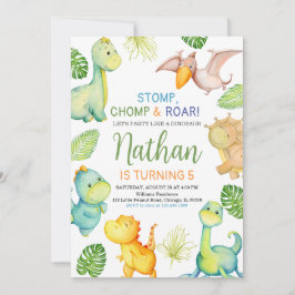 Invitation Anniversaire de Dinosaur