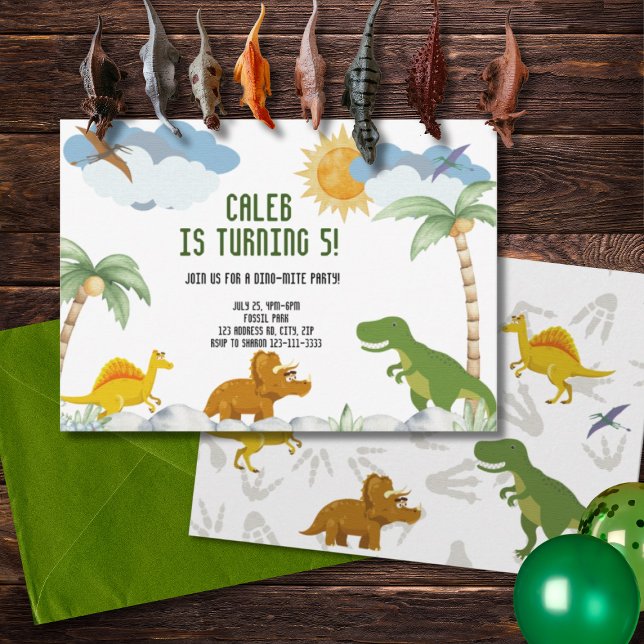 Invitation Anniversaire de Dinosaur T-Rex personnalisable (Créateur téléchargé)