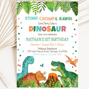 Invitation Anniversaire de dinosaure