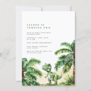 Invitation Anniversaire de dinosaure T-Rex