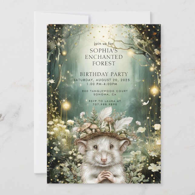 Invitation Anniversaire de Enchanted Forest (Devant)