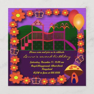 Invitation Anniversaire de enfant :037: Aire de je