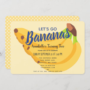 Invitation Anniversaire de enfant à la banane