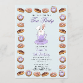 Invitation Anniversaire de enfant avec beignets et