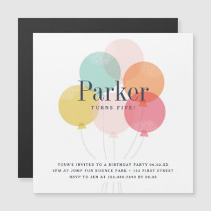 Invitation anniversaire de enfant de ballon modern