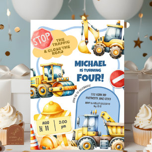 Invitation Anniversaire de enfant de construction