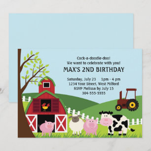 Invitation Anniversaire de enfant de ferme