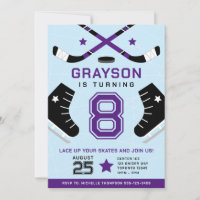 Anniversaire de enfant de hockey sur glace Invitat
