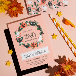 Invitation Anniversaire de enfant de la couronne d'Halloween 