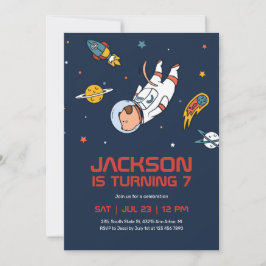 Invitation Anniversaire de enfant de la galaxie spatiale de l