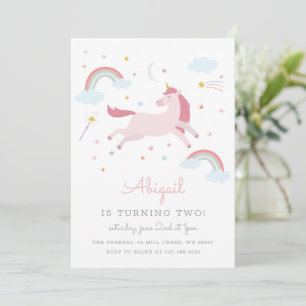 Invitation Anniversaire de enfant de la licorne magique