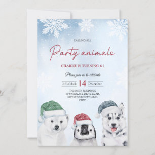 Invitation Anniversaire de enfant de la partie de l'Arctique 