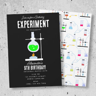 Invitation Anniversaire de enfant de l'expérience en chimie