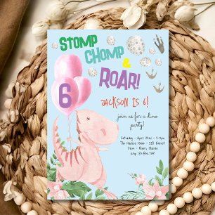Invitation anniversaire de enfant de Stomp chomp e