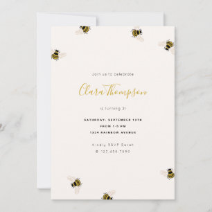 Invitation Anniversaire de enfant des abeilles de