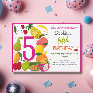 Invitation Anniversaire de enfant des fruits d'été