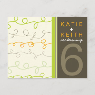 Invitation Anniversaire de enfant des jumeaux Retr