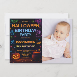 Invitation Anniversaire de enfant d'Halloween