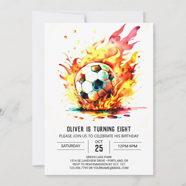 Invitation Anniversaire de enfant en ligne Boho Sports (Devant)