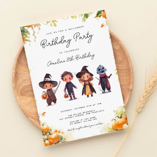 Invitation Anniversaire de enfant Halloween
