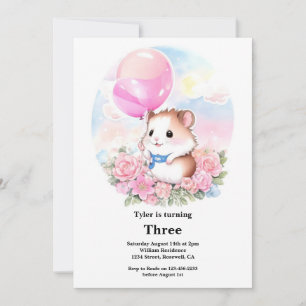 Invitation Anniversaire de enfant Hamster