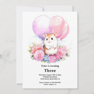 Invitation Anniversaire de enfant Hamster