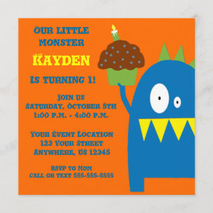 Invitation Anniversaire de enfant Monster