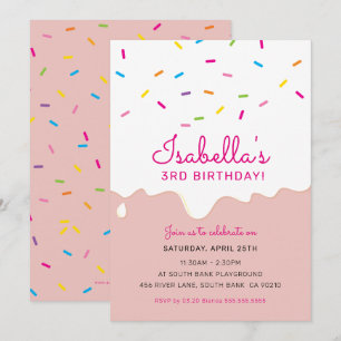 Invitation ANNIVERSAIRE DE ENFANT PARTY gouttes de dégivrage 