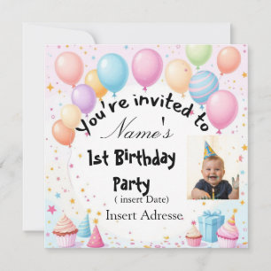 Invitation Anniversaire de enfant personnalisée   
