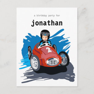 Invitation Anniversaire de enfant - Race Car