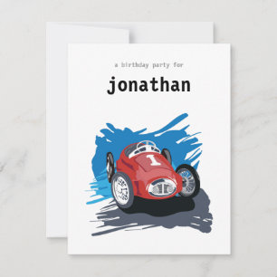 Invitation Anniversaire de enfant - Race Car