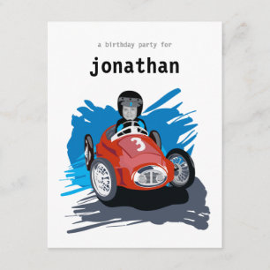 Invitation Anniversaire de enfant - Race Car