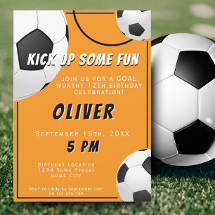 Invitation Anniversaire de enfant sportif de balle de footbal