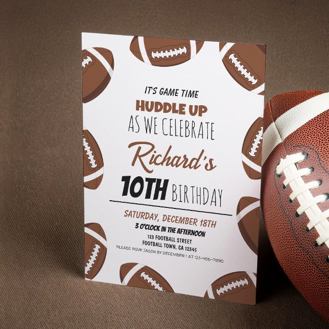Invitation Anniversaire de enfant sportif de football moderne (Créateur téléchargé)