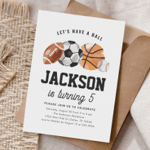 Anniversaire de enfant sportif moderne