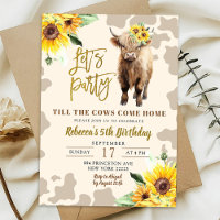 Anniversaire de fille de ferme avec vache highland