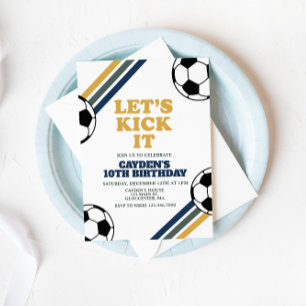 Invitation Anniversaire de foot rétro