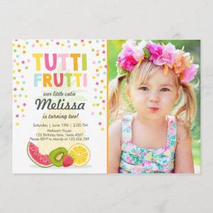 Invitation Anniversaire de frutti de Tutti d'invitation de