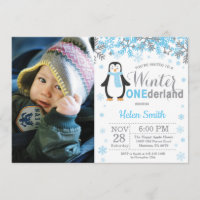 Anniversaire de garçon de pingouin d'Onederland