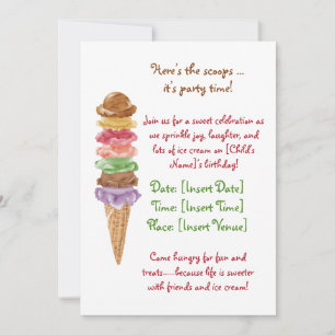 Invitation Anniversaire de glace