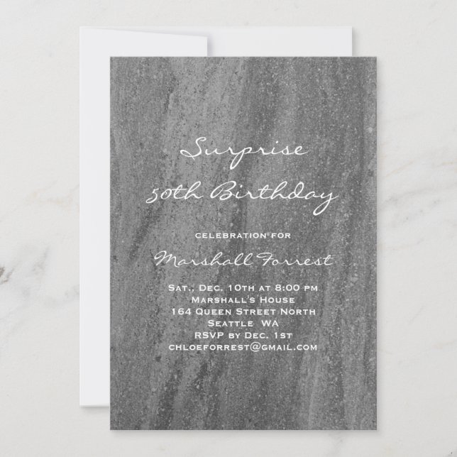 Invitation Anniversaire de Granite Surprise (Devant)