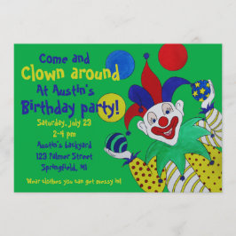 Invitation Anniversaire de jonglerie de clown