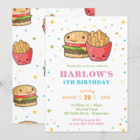 Anniversaire de Kawaii Cute, Fille du Burger Party