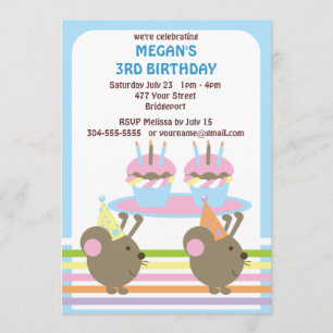 Invitation Anniversaire de Kids Mice