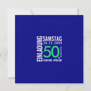 Invitation Anniversaire de l’invitation (bleu ou couleur prop