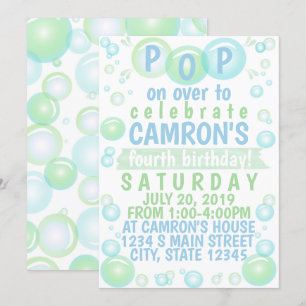 Invitation Anniversaire de la bulle