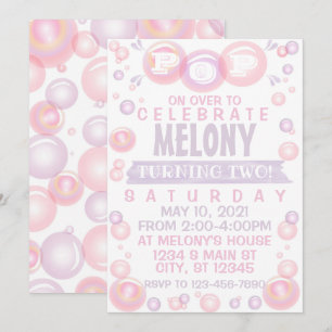 Invitation Anniversaire de la bulle