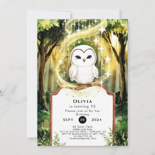 Invitation Anniversaire de la chouette des enfants Pastel