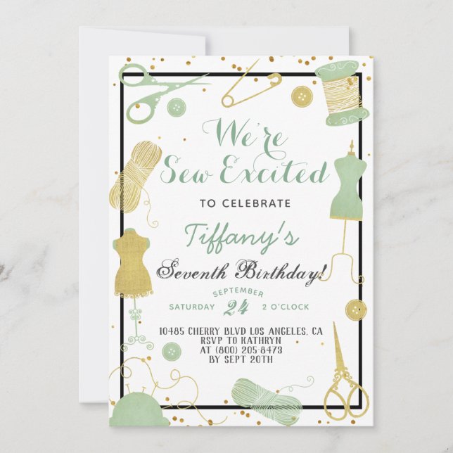 Invitation Anniversaire de la couture (Devant)